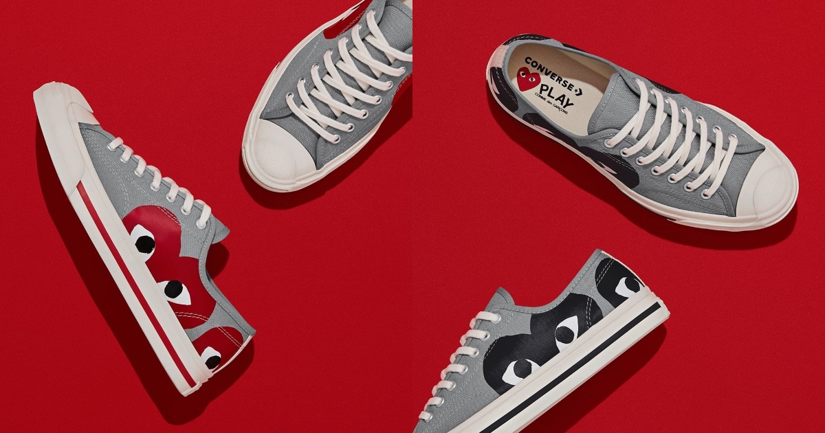 The latest Converse x Comme des Garçons PLAY sneakers are available on converse.id. Photo: Instagram/@converse_id