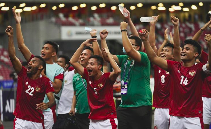The Indonesia national team at the 2020 AFF Cup. Photo: Instagram/@asnawi_bhr