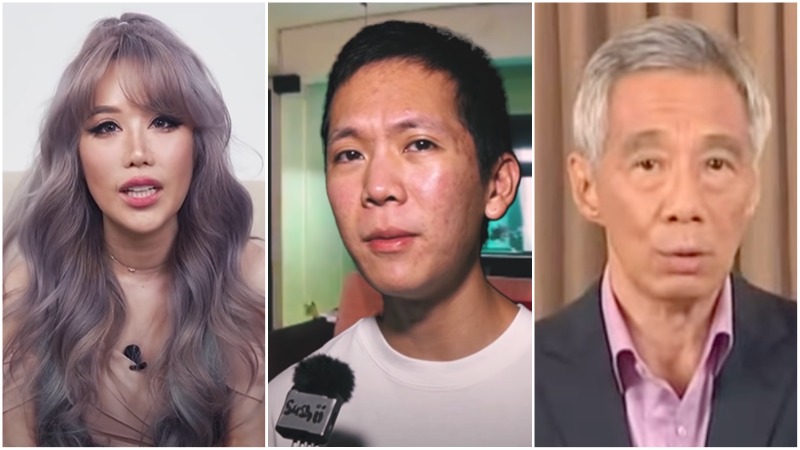 From left to right: Xiaxue, Sneaky Sushii and Prime Minister Lee Hsien Loong in videos that were hits with Singaporeans this year. Photos: Xiaxue/YouTube, Sneaky Sushii/YouTube, Prime Minister’s Office
