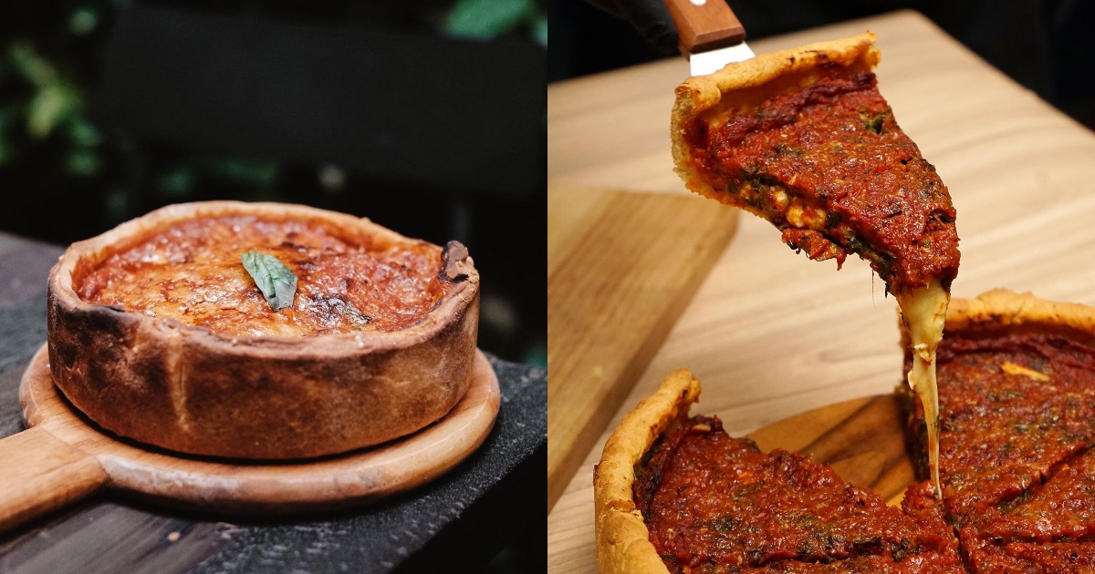 The deep-dish pizza trend is still in its relative infancy in Jakarta, with only a handful pizzerias worthy of mention in this article since the pie appeared around the capital around mid-2020 (according to our research). Photo: Instagram/@gael.jkt & @giulias.id