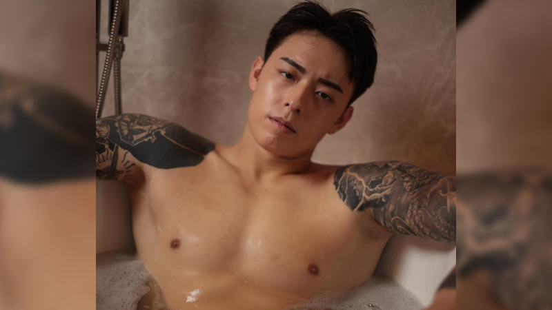 Former OnlyFans creator Titus Low in a bathtub. Photo: Titus Low/Instagram

