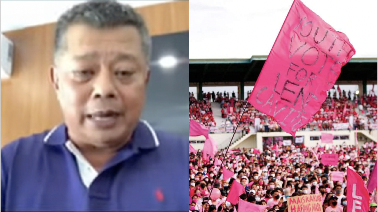 Cavite 7th district representative Boying Remulla insisted that participants of the Cavite rally for Robredo were “paid” and “members of a communist front” amid social media uproar. Images: ANC (screenshot), Leni Robredo for President (Facebook)