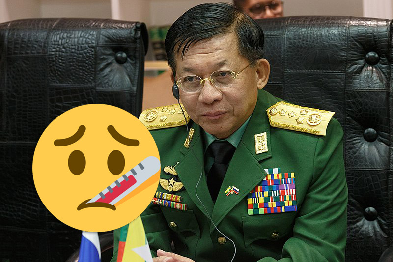 A 2019 photo of junta leader Min Aung Hlaing. Original photo: Vadim Savitsky / Russian Ministry of Defense