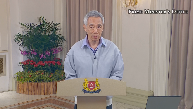 Prime Minister Lee Hsien Loong addresses the nation today. Photo: Prime Minister’s Office
