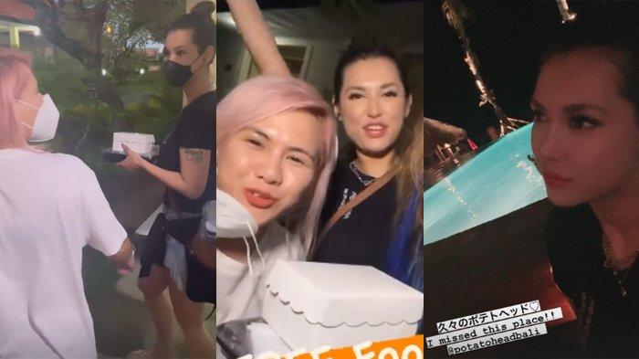 Former Japanese pornstar Maria Ozawa (aka Miyabi) pictured with Insta influencer Evelyn Anjani during the former’s visit in Bali on April 3, 2022. Photo: Obtained.