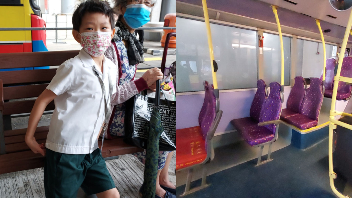 A primary school child was injured by a needle planted in a bus seat. Photo: HK01