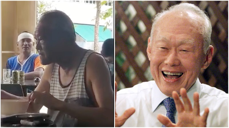 The Lee Kuan Yew look-alike and the man himself in an undated photo. Photo: Wake Up, Singapore/Facebook, Lee Kuan Yew/Facebook
