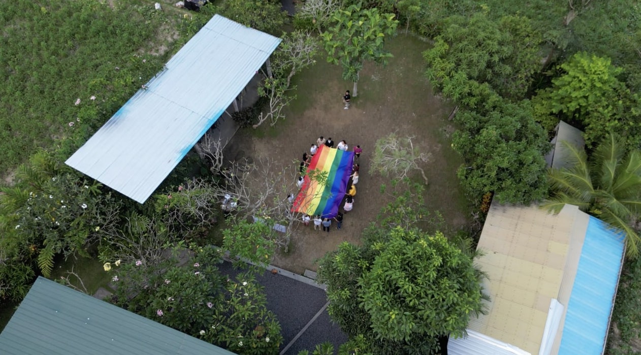 A small group of LGBTQIA+ Indonesians who reside in Bali quietly observed Pride Month on June 5. Photo: Pelangi Nusantara.