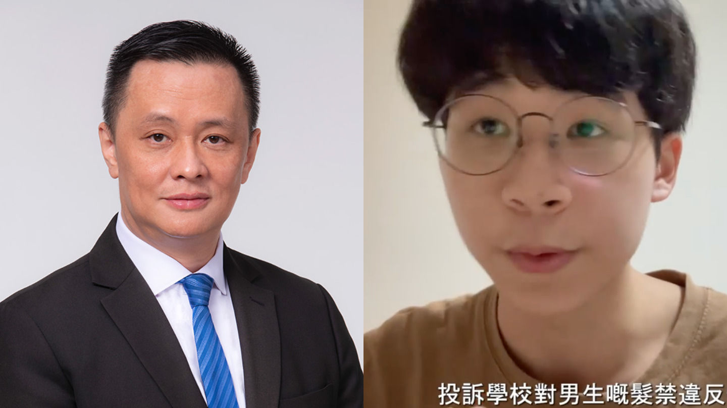 Legislator Tang Fei (left) and secondary student Nathan Lam. Photo: Legislative Council & Screengrab of leunzz’s Instagram video