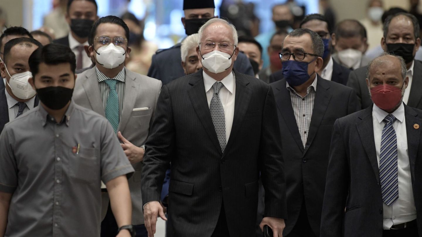 Najib Razak appearing at Federal Court today (Aug 23, 2022). Photo: Coconuts KL  