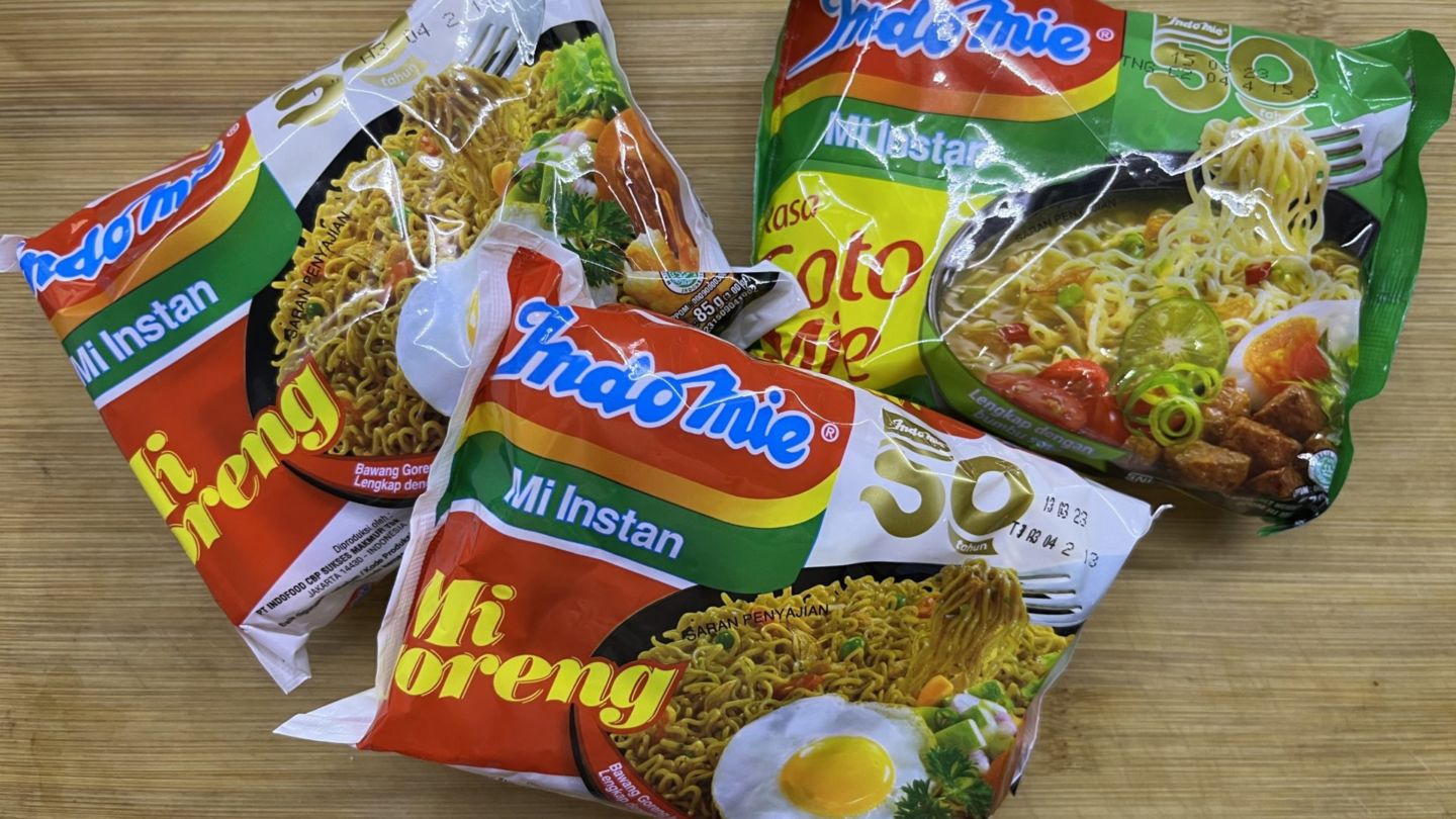 Packs of Indomie instant noodles. Photo: Coconuts Media