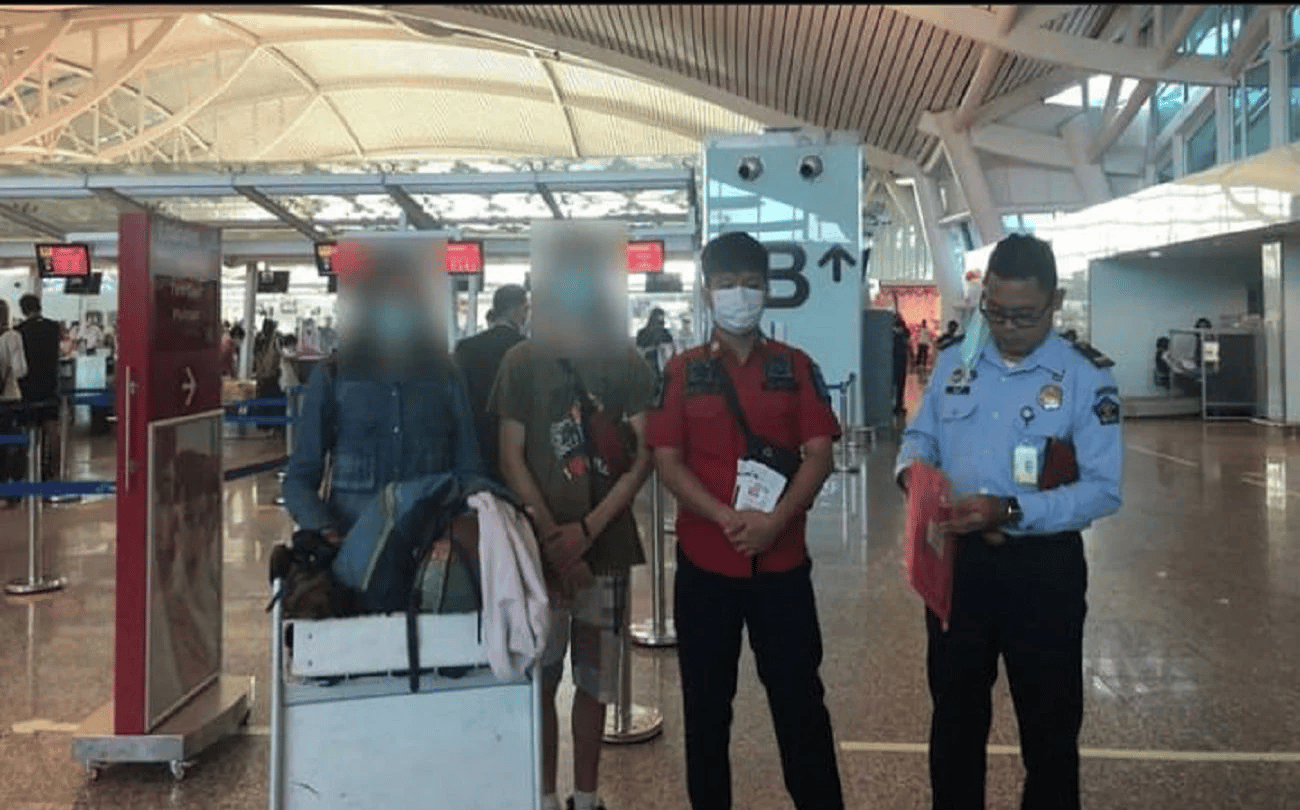 Two Russian teenagers were deported on Sept. 14 after the parents reportedly abandoned them in Bali. Photo: Obtained.