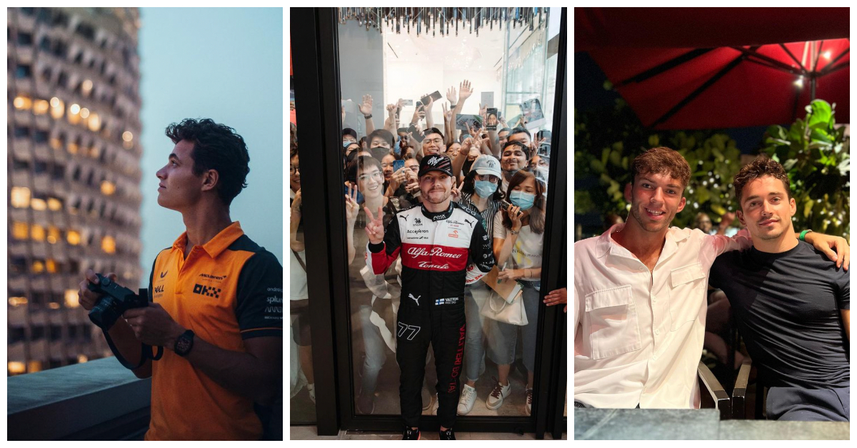F1 drivers in Singapore. Photo: Instagram