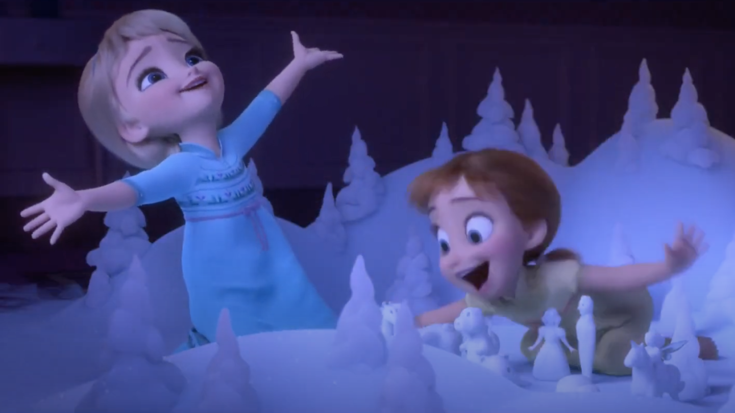 Young Elsa and Anna in Frozen 2 (2019). Image: Walt Disney Animation Studios
