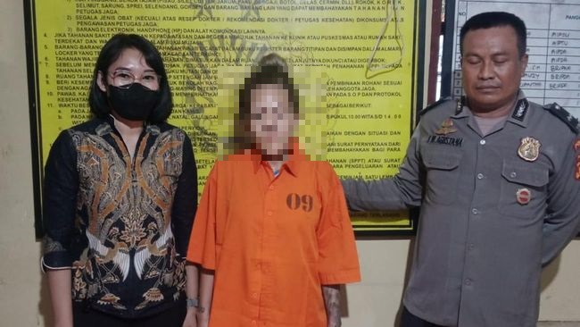 Young Brazilian woman was arrested on Jan. 1, 2023, for smuggling cocaine into Bali. Photo: Bali Police.