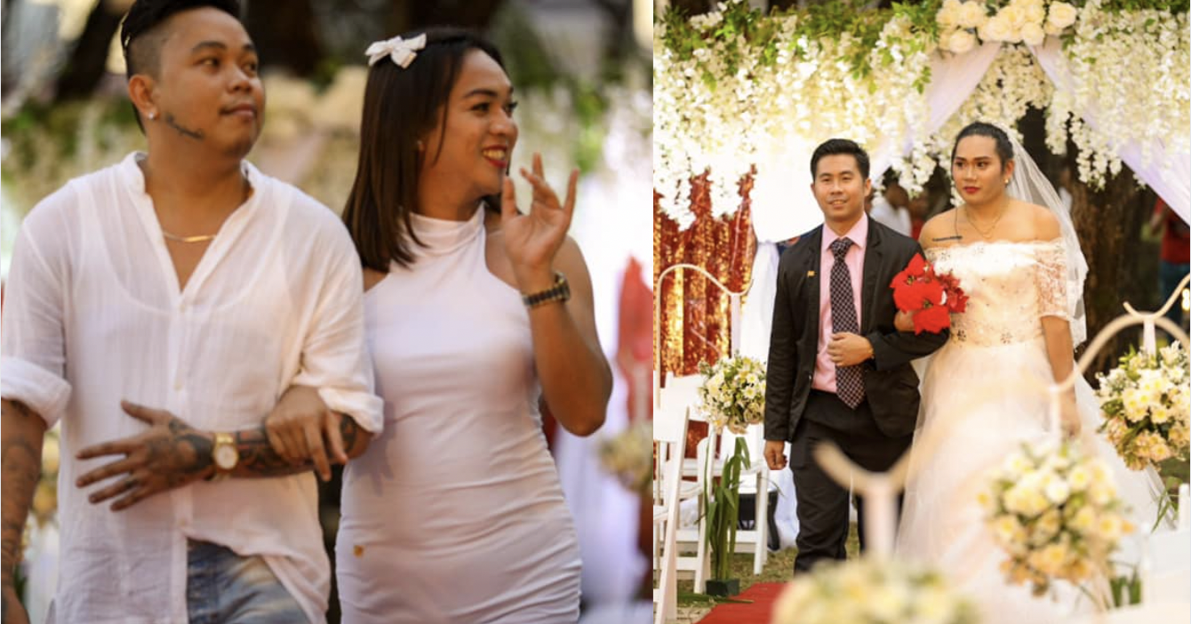 LGBTQ couples walk down the aisle in a commitment ceremony hosted by Quezon City, and officiated by Mayor Joy Belmonte. Images: Quezon City Government