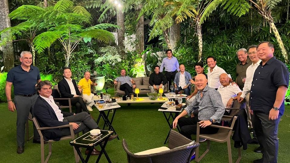 A photo posted by Kevin Tan, son of Alliance Global Group’s Andrew Tan, shows some of the Philippines’ wealthiest hanging out at Mercedes-Benz dealer Felix Ang’s mansion at the exclusive Forbes Park neighborhood, and went viral on social media in March 2022.