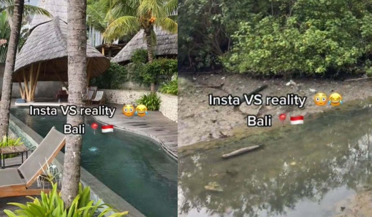 Expectation vs Reality. Tiktokers share hilarious clips on Bali from both sides – Insta vs real life. Photo:  Screengrab/@victoria_goulbourne