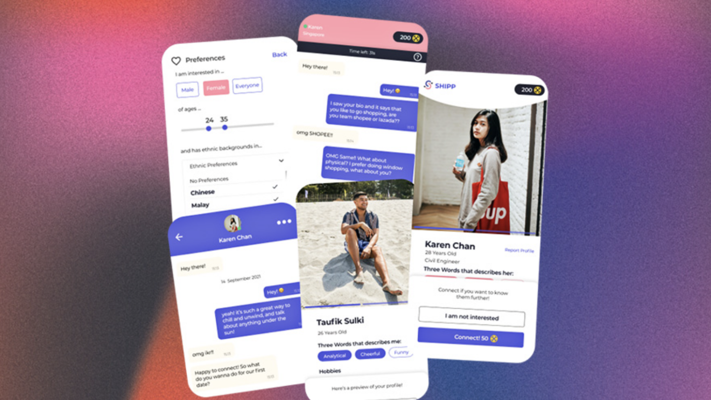 A promotional image for Singapore-based online dating app SHIPP. Image: SHIPP
