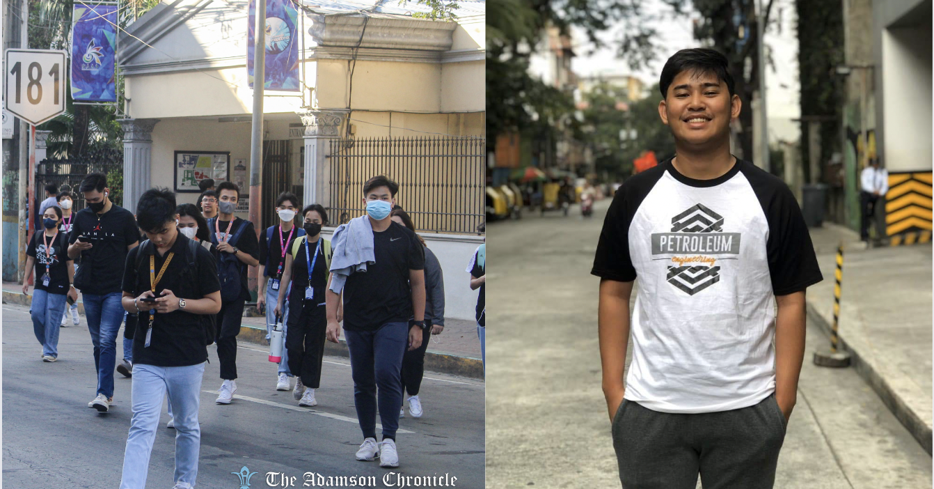 Students of Adamson University wear black in mourning of John Matthew Salilig, who was found dead from alleged hazing. Images: Adamson Chronicle