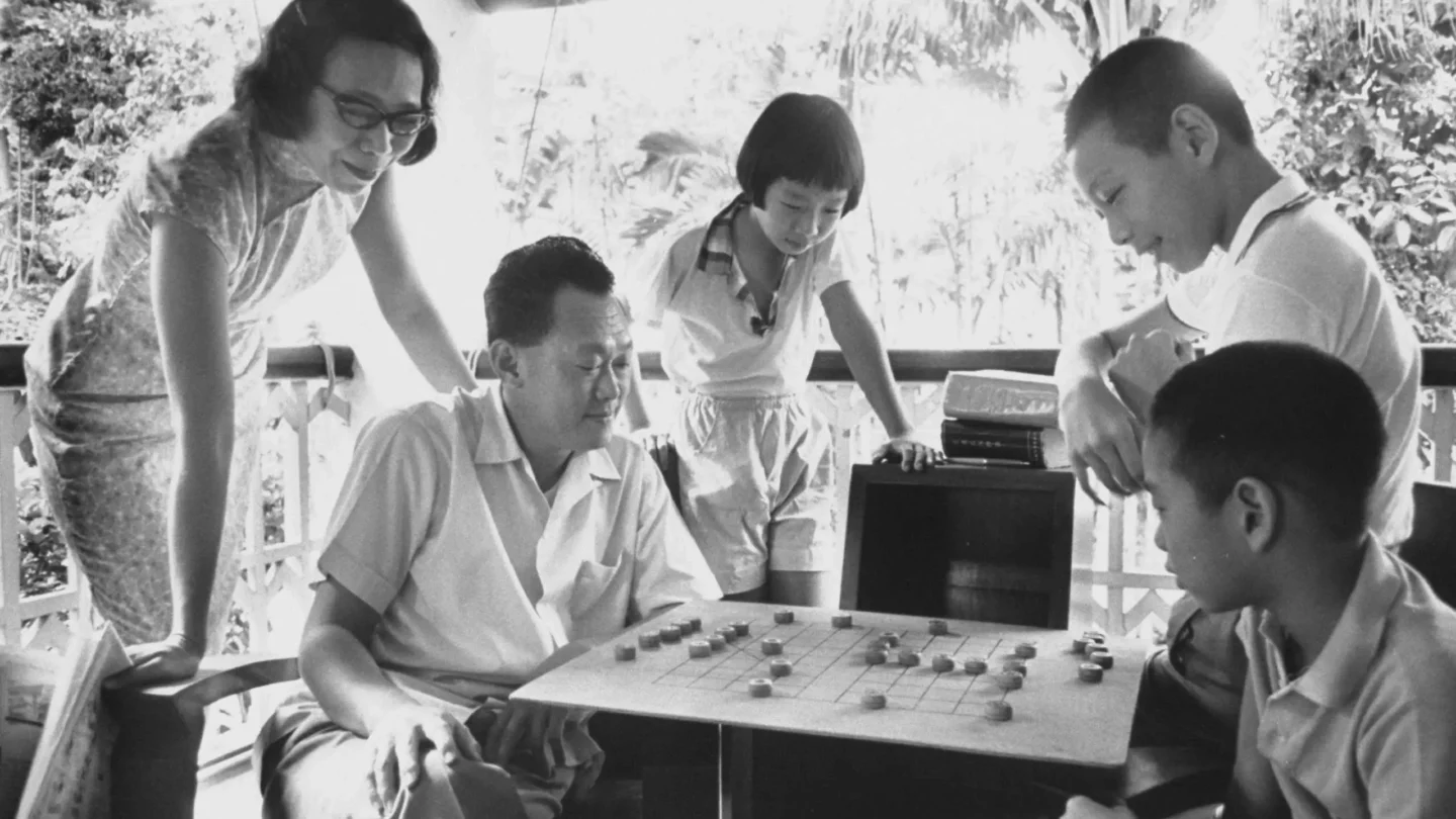 Lee Kuan Yew and his family at Oxley House. Photo: TIME