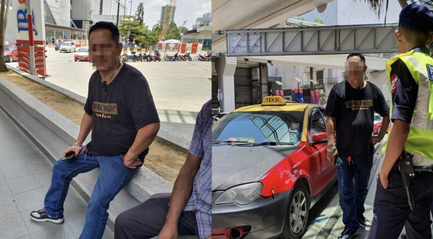 Photo: The taxi driver who had allegedly assaulted a man for saying his fares were too high. 
