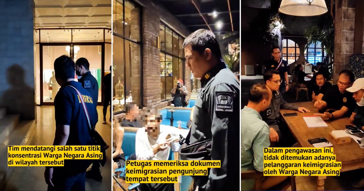 Screenshots from a video by the Denpasar Immigration Office detailing their inspection of the Parq Ubud complex on Saturday (April 15,2023). Screenshots: Imigrasi Denpasar / Facebook