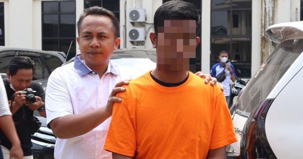 RD, 25, was arrested for the murder of his wife. He shoved a bakso in her mouth to make it appear like she choked on the meatball. Photo: Handout