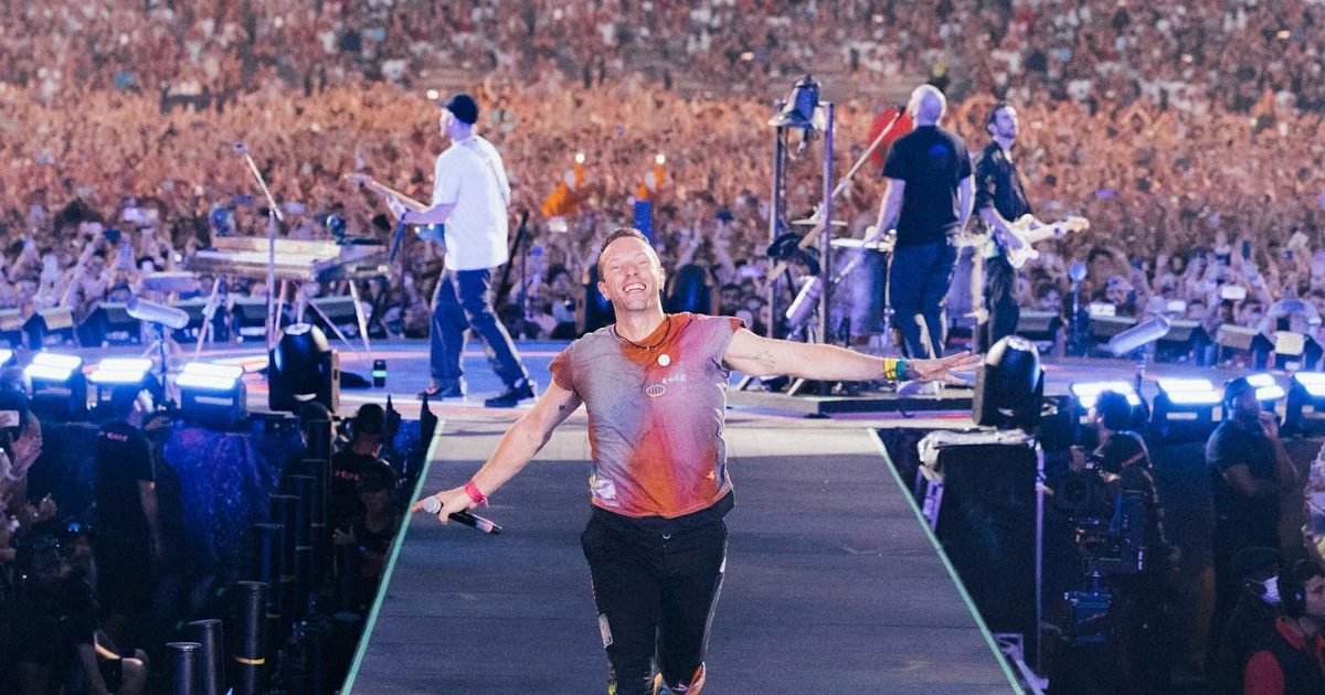 Coldplay’s Music Of The Spheres World Tour in Paris last year. Photo: Coldplay/Facebook
