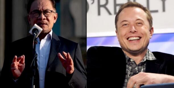 Anwar Ibrahim meets Elon Musk.